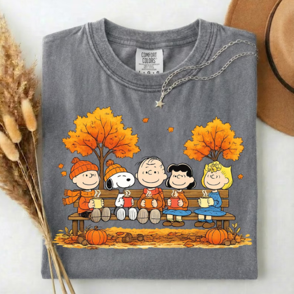 Cozy Fall Friends Shirt, Autumn Coffee Love Tee, Cute Pumpkin Season Graphic Tee